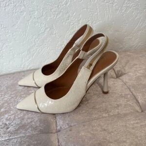 Elegant Cream Slingback Heels